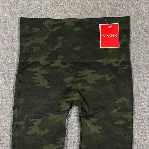 SPANX Look At Me Now Seamless High Rise Leggings Womens X-Small XS 0 Green Camo - Picture 5 of 16